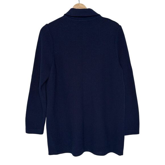 Saint James 100% Wool Long Cardigan Navy 10 - Picture 3 of 10